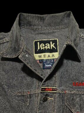 Vintage 90's Hip Hop Streetwear / Leak Wear Denim Jacket